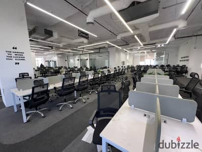 دور اداري للايجار1700م-متشطب بالتكييفات-مدخل خاص-التسعين الشمالي مباشره