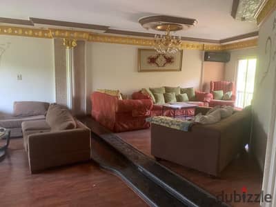 Apartment for rent furnished in Al-Safwa Compound, Degla, Maadi, super lux 230m, first floor after ground floor
