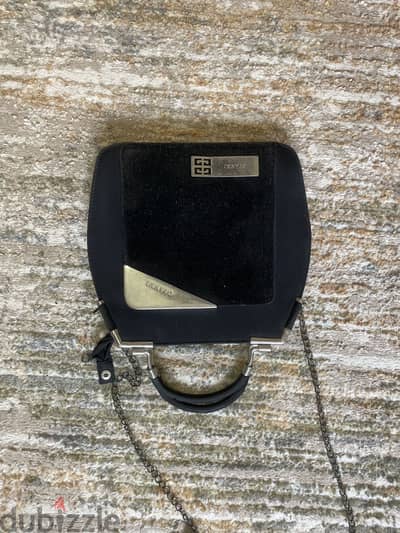 Black Gianni bag with silver hardware