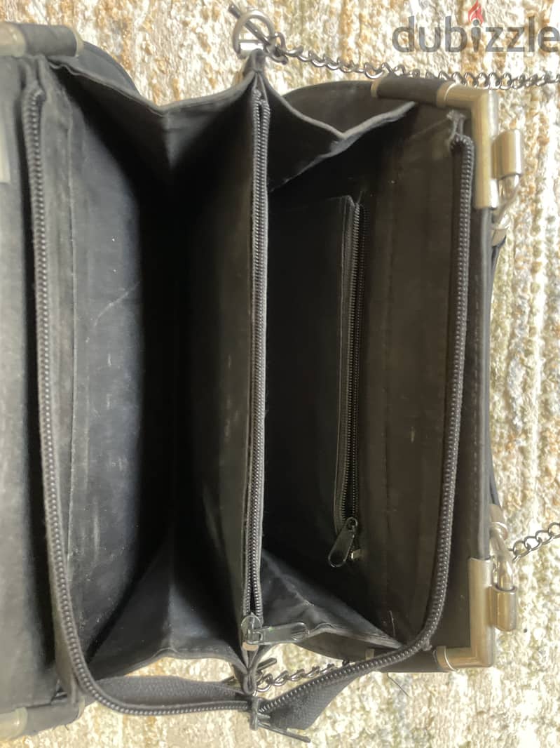 Black Gianni bag with silver hardware 2