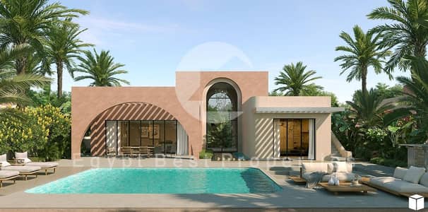 FINISHED TOWNHOUSE FOR SALE DIRECT LAGOON WITH FLEXIBLE PAYMENT IN PRIME LOCATION IN OGAMI IN SODIC IN RAS AL HEKMA IN NORTH COAST