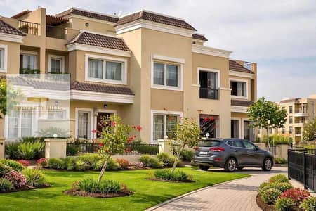 For the old price, a Vip villa for sale in front of Madinaty Open Air Mall, with a sea view in New Cairo.