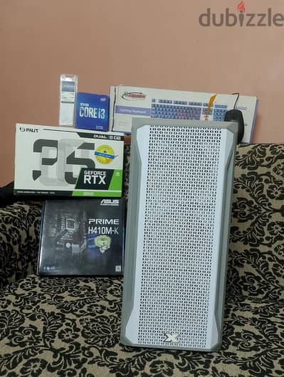 تجميعة جيمنج ومونتاج كاملة جيل 10 (Core i3 10010F + RTX 3050 8GB