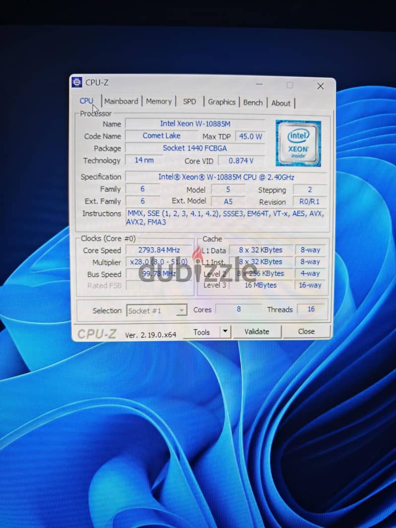 لاب توب Dell Precision 7550 10