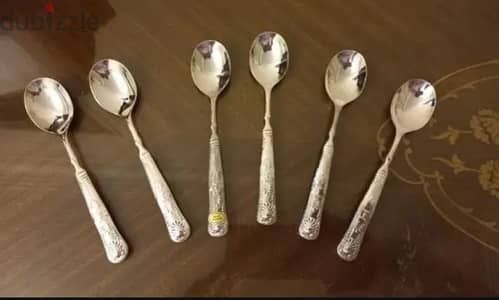 معالق و شوك صغيره silver plated