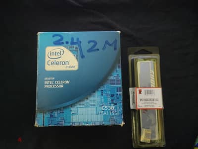 RAM 4G DDR3 +بروسيسور يعادل core2duo