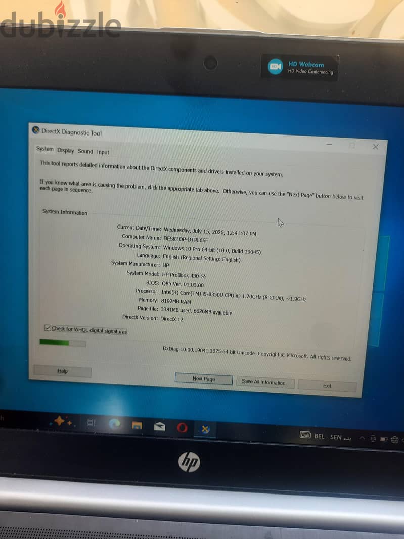 hp probook G5 7