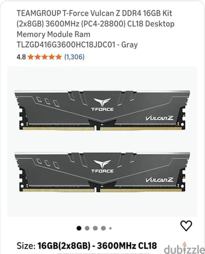 16 gb ram ddr4 2×8 رام رامات