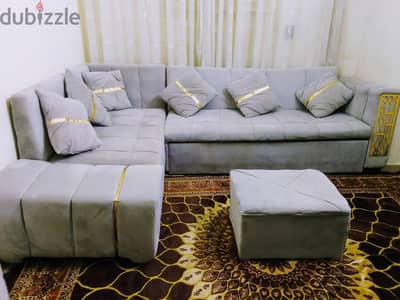 ركنة خشب زان عمولة  بتتفتح سرير وسحارة والبف