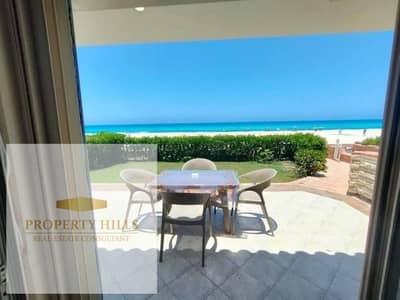 Fully Finished First-Row Sea View Villa with a Private Pool for Sale in Marseilia Beach 5, Near Hacienda & Fouka Bay