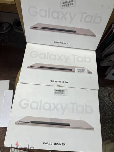 Galaxy Tab S8 Plus 5G 12.4 in 256G Bronze جديد متبرشم