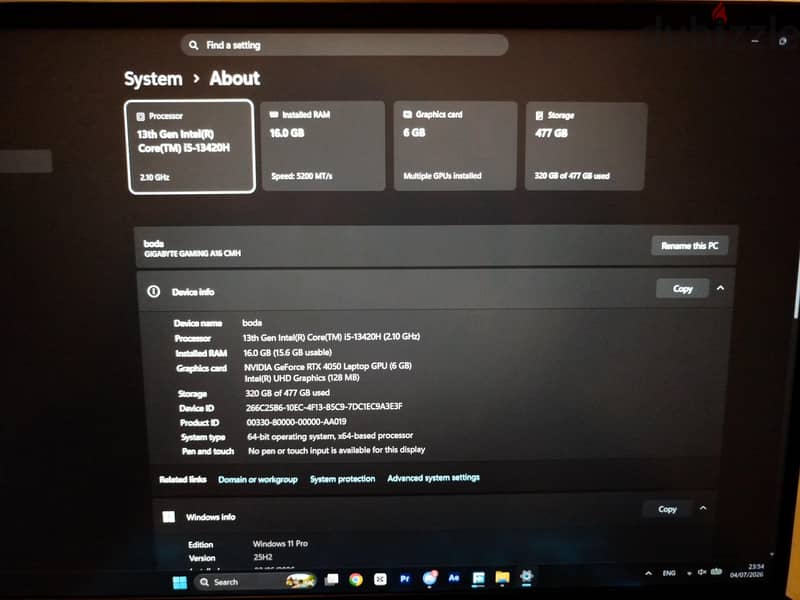 laptop gigabyte A16 1