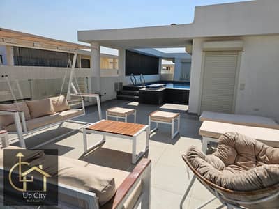 Special Penthouse Hotel Finishing Fully Furnished For rent With privet pool Open view on lakes and Open roof area