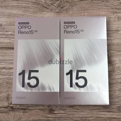 جهازين Oppo Reno 15 5G (512GB/12RAM) زيرو متبرشمين ضمان محلي