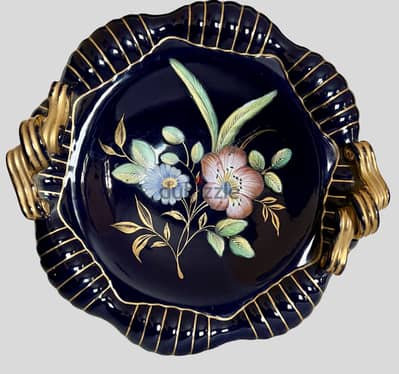 Vintage Hand-Painted Italian Porcelain Decorative Dish
