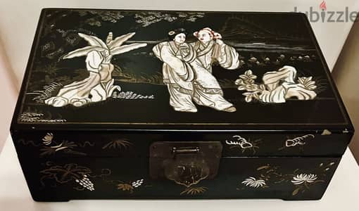 Antique Chinese/Japanese Mother-of-Pearl Inlaid Jewelry Box