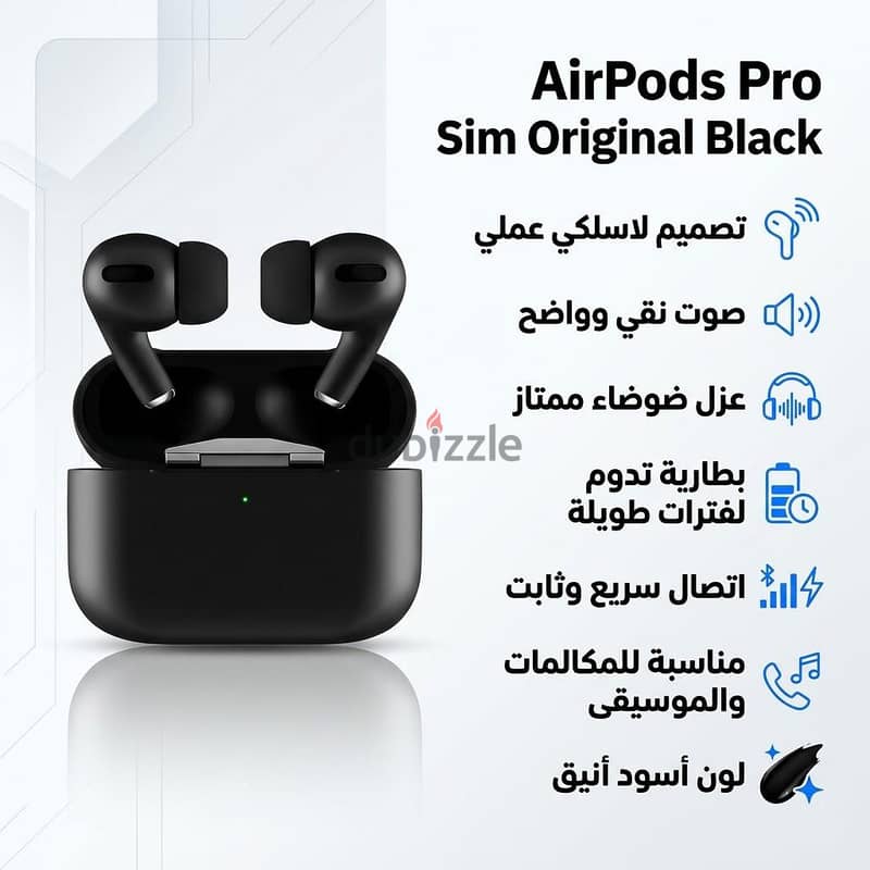 Airpods pro sim original Black 1