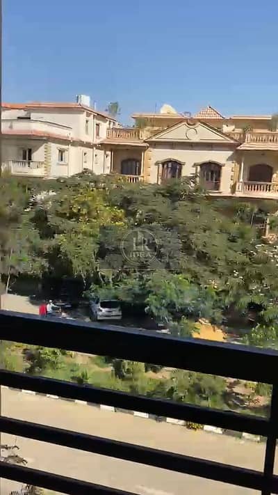 Apartment for rent in one of the most prestigious neighborhoods of New Cairo's Fifth Settlement (East Academy), featuring a garden view.