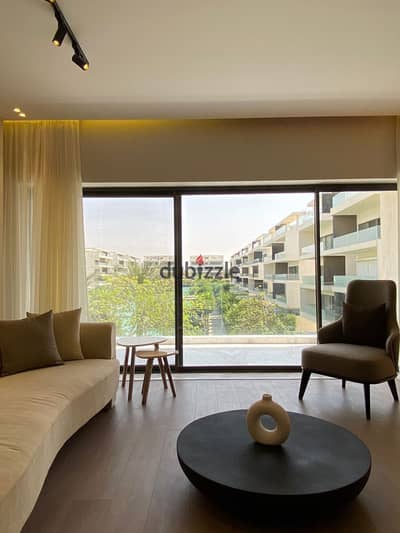 Furnished apartment for rent in the Fifth Settlement in a prime location at Lake View Residence, with an area of 146m consisting of 2 bedrooms - 2 bathrooms - reception - kitchen on the second floor. There is a 
