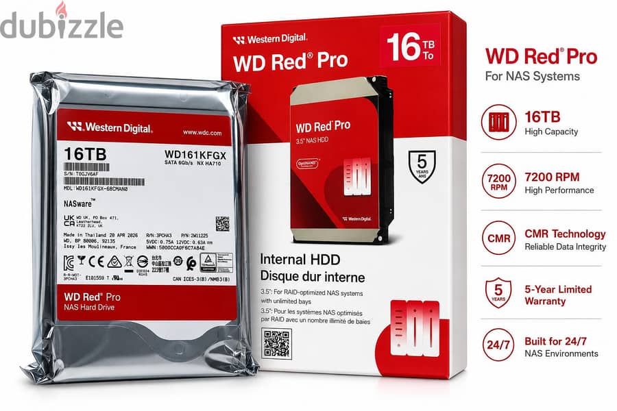 Western Digital red pro 16tb 1