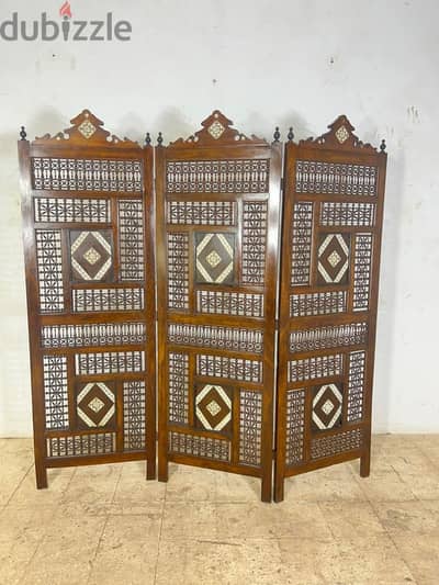 بارافان ارابيسك عربي مطعم بالصدف خشب زان انتيك