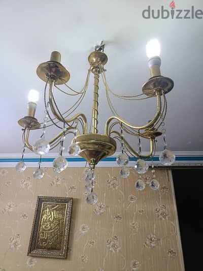 عدد اتنين نجف كريستال 5 دراع استعمال خفيف