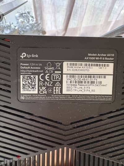 Model: Archer AX10(EU)