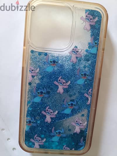 جراب Iphone Disney original stitch جليتر سائل حاله ممتازه