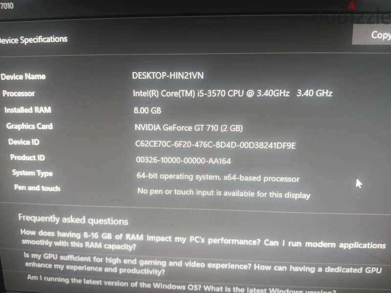 pc تجميع للبيع 10