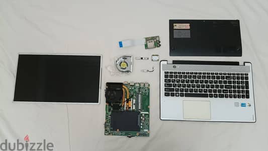 قطع غيار Lenovo Z580 بالكامل (بوردة شغالة + ملحقات) 