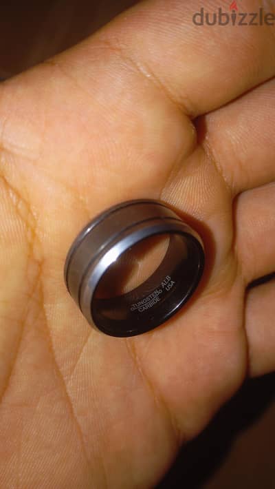 دبلة Tungsten Carbide ALB USA أصلية حاله ممتازه