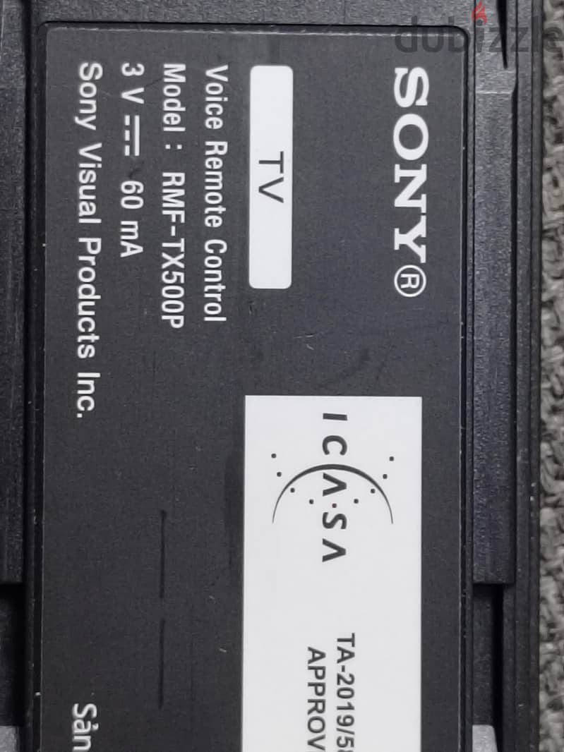 Sony Bravia Remote Control - Original - TX500P 5