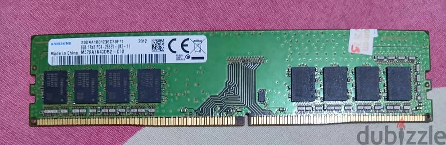 قطعة واحدة 8gb ddr4 samsung تردد ٢٦٦٦