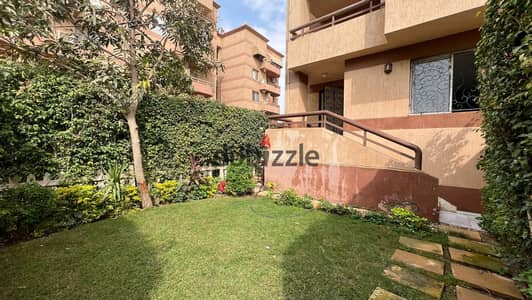 Apartment for rent 100 sqm with 50 sqm garden with kitchen and air conditioners ready to move in near Gateway and Gate 12 and 13 in Phase 4 Al Rehab