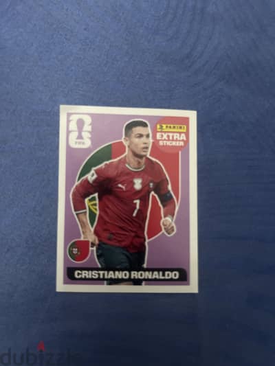 Cristiano ronaldo panini world cup extra sticker (purple)