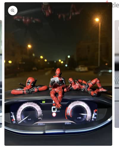 مجموعه اشكال لتابلوه سيارة Deadpool 3