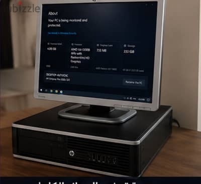 فرصة لقطة – كمبيوتر كامل بجميع مشتملاته + شاشة HP  ١٩ بوصه احترافيه