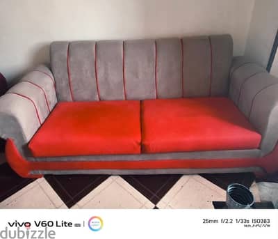 كنبة بمقعدين او بمقعد واحد عمولة دمياطى اسفنج مضغوط عالى الكثافة