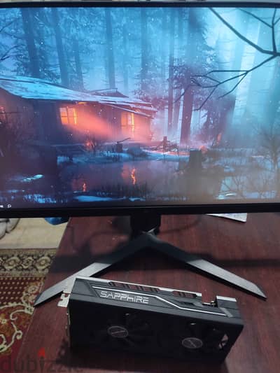 AMD Radeon RX 580 8G فيجا كرت شاشة , LG UltraGear 24 شاشة