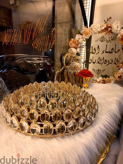 طقم صواني كريستال مستورد