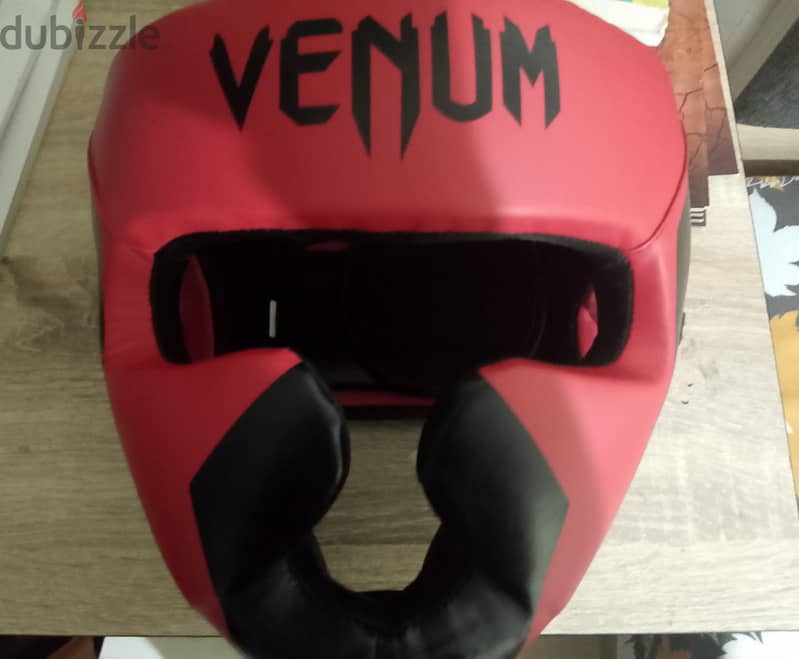 Boxing headgear and gloves 1