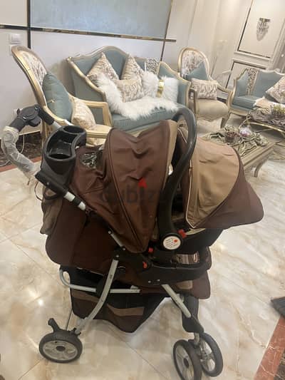 Stroller from zero to five years old with car set