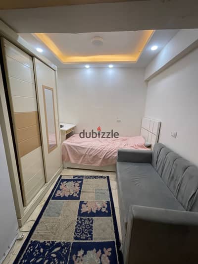 Available Single Studio in Sixth of October City, First District, next to Six, Ground Floor, including Water and Electricity, close to all services, steps to Al-Hosari Mosque