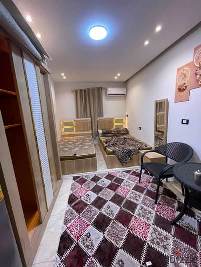 Available Studio Double Excellent in 6th October City, First District, Second Floor, Elevator, Includes Water and Electricity, Monthly Price 6500