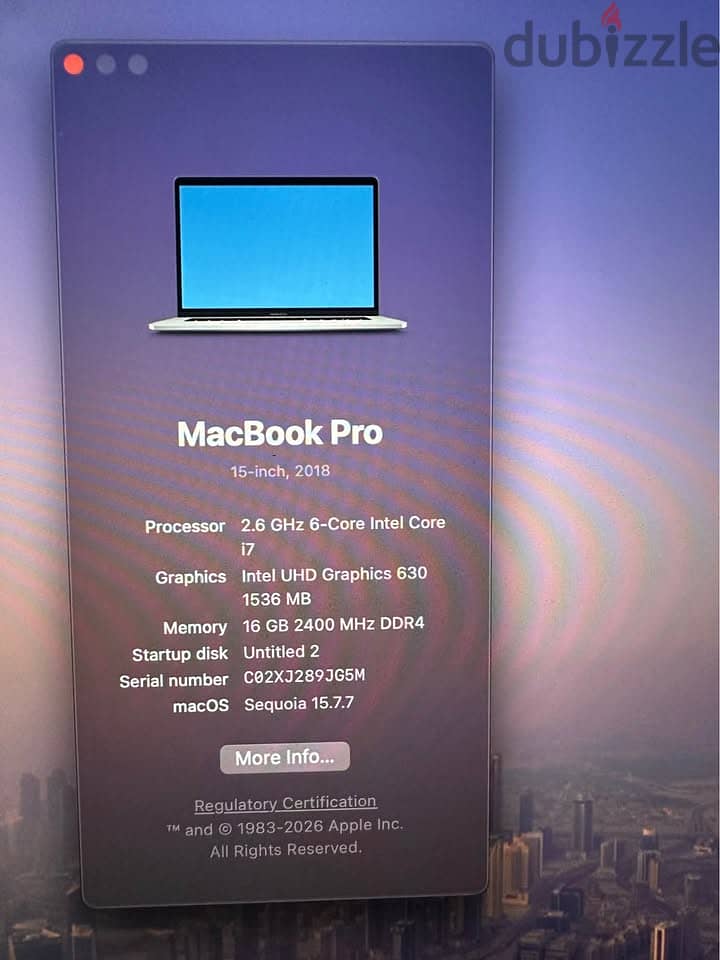 macbook 2018 15.5inch 2