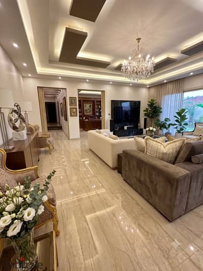 Apartment for Sale in Banafseg Villas – First Settlement | 250 sqm | 1st Floor | Garden View | Custom Finishing