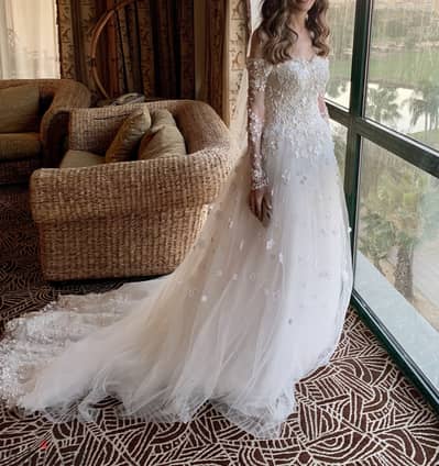A Turkish couture BRAND NEW BRIDAL DRESS, worn for katb ktab only