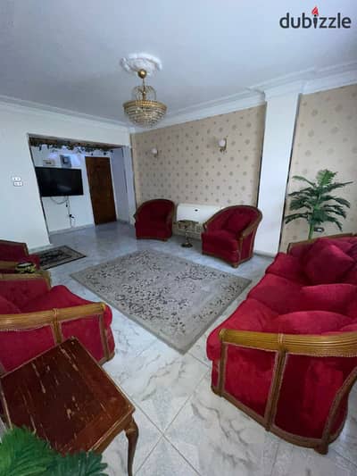 Furnished apartment for rent 120m in Sheraton Airport residential buildings, Saqr Quraish – two bedrooms – elevator – fully furnished – 30 thousand