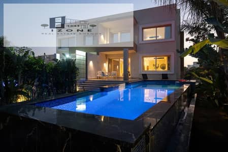 أفضل سعر فيلا توين مفروشة بالكامل للإيجار في كونكورد جاردنز Concord Gardens القاهرة الجديدة New Cairo 500 متر 6 غرف نوم 6 حمامات بحمام سباحة