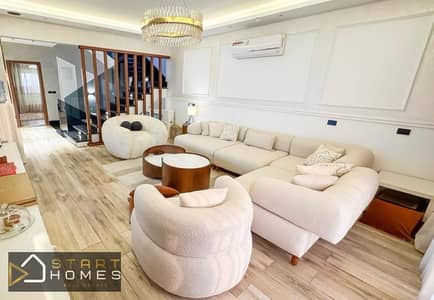 4-bedroom villa for sale in Madinaty (Model K Classic), 312 sqm; features a swimming pool and an open-plan layout.